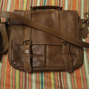 Roots Tribe Leather Small Crossbody Messenger Bag